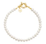 Elenys pozlacený perlový náramek Clara 17 cm 18K žluté zlato Perla 5A