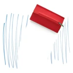 Magnetoplan magnetoWipe ecoAware červená / Magnetická stěrka / rPET plsť / Neodymové magnety (MAGIMARKSTECOR)