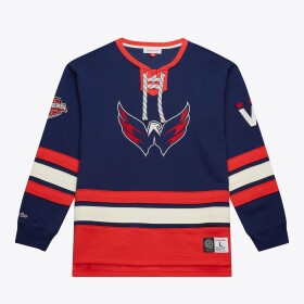 Mitchell & Ness Pánská mikina Washington Capitals NHL Heritage Lace-Up Jersey Crew Velikost: S