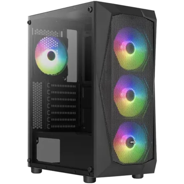 Aerocool Falcon V2 černá / ATX / 2x USB-A 3.0 / 1x USB-A 2.0 / 4x 120mm / bez zdroje / průhledná bočnice (ACCM-PV41143.11)