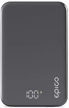 Epico iStores Mag+ Aluminium Power Bank 10000mAh šedá / Powerbank / bezdrátové nabíjení / USB-A / USB-C (9915101300250)