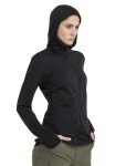 ICEBREAKER Wmns Merino 260 Quantum IV LS Zip Hoodie, Black velikost: XS