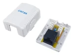 Equip Instalační krabice Cat6A 1x RJ45 bílá / Instalační krabice / UTP / Pozlacené kontakty (235215)