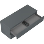 MEXEN/S - Rivel koupelnová skříňka pod umyvadlo 120 cm s deskou, 2 zásuvky, reliéf , grafit mat 91A20-12047-2-BFFC66