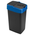 Koš na odpadky HEIDRUN 18l plastový 29x23x43 cm modro-černý