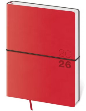 Diář 2026 týdenní B6 Flexio - červená