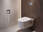 HANSGROHE - XtraStoris Rock Podomítkový držák toaletního papíru s WC štětkou, s dvířky, matná bílá 56062700