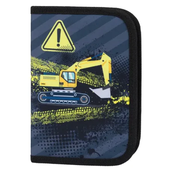 BAAGL Školní penál klasik dvě chlopně Bagr (A-31457)