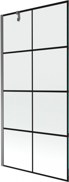 MEXEN/S - Next vanová zástěna FIX 90 x 150, černá vzor, grafit metal 895-090-000-00-77-95