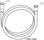 RAVAK - Sprchy Sprchová hadice 200 cm, lesklý chrom X07P339