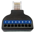 Wantec Splitter 2wIP černá / Rozbočovač / pro 4 vedení / kompatibilní s 5627 (5629)