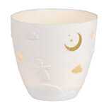 Räder Porcelánový svícen Angel and Moon 9 cm, bílá barva, porcelán