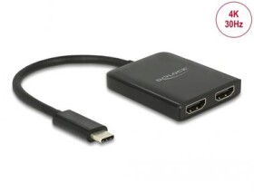 Delock USB Type-C Splitter (DP Alt Mód) - 2 x HDMI výstup černá / 4K / 30Hz (87719)