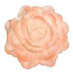 Dekorace oplatková - Růže velká 55 mm, sv.oranžová, 3 ks