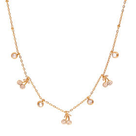 ELENYS Cherry Charm – pozlacený náhrdelník 18K žluté zlato Délka náhrdelníku: 40+5 cm / max. 45 cm