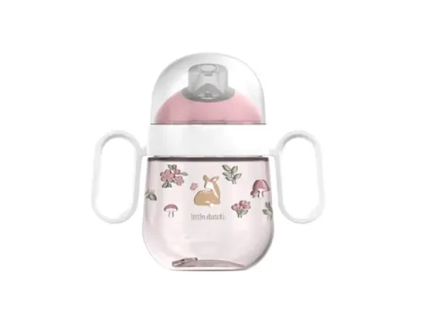 Little Dutch Hrnek s pítkem 200 ml Fairy Garden růžová / od 6 měsíců (108017065406LD)