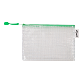 Djois obálka se zipem, A5, PVC síťovina, zelená, 8 ks
