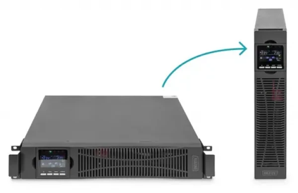 Digitus UPS Online 10kVA bez baterií / Záložní zdroj UPS / Online dvojitá konverze / 10000 W / 2U / Rack/Tower (DN-170107)