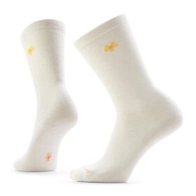 Dámské merino městské ponožky SMARTWOOL Women's Everyday Groovy Bloom Crew Socks, Natural velikost: 42-45 (L)