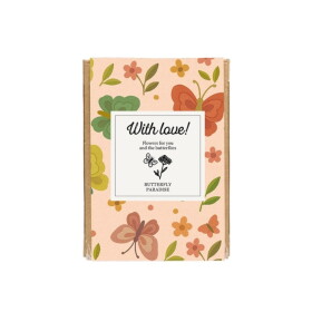 Blossombs Dárková sada divokých květin With Love – 4 ks, růžová barva, papír