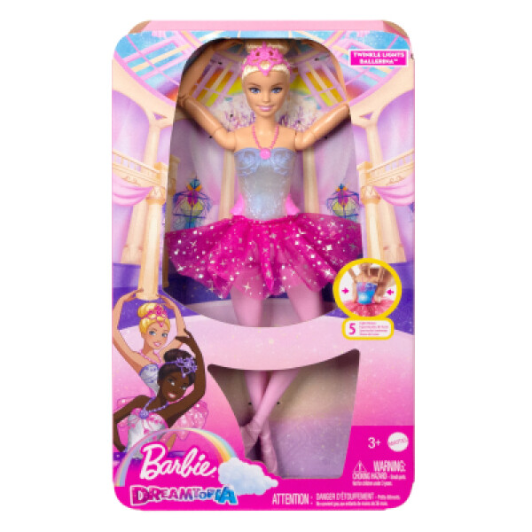 Barbie svítící magická baletka růžovou sukní