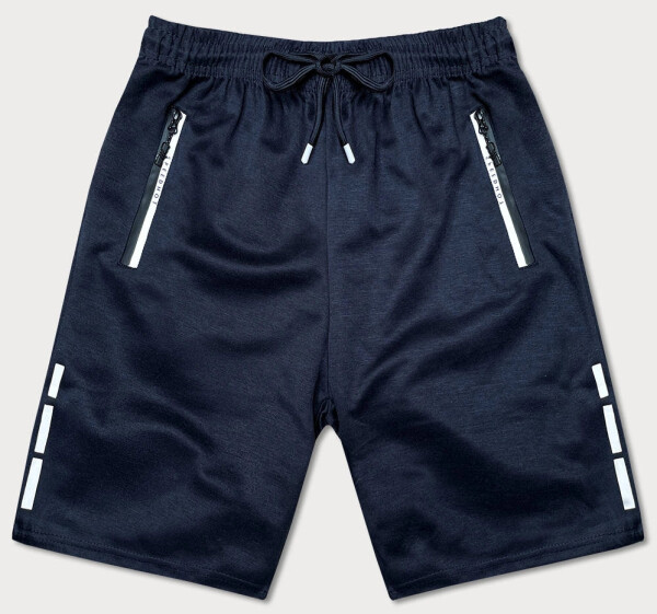 Tmavě modré pánské kraťasy s vsadkami granatowy XXL model 18416141 - J.STYLE