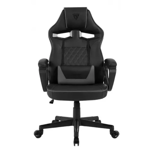 SENSE7 Knight černo-šedá / Herní židle / umělá kůže / nastavitelná / pojezdová kolečka / nosnost 120 kg (5907783039706)