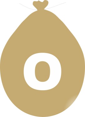 Balónek písmeno O zlaté balonky.cz Balónek písmeno O zlaté balonky.cz