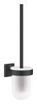 GROHE - Start Cube WC štětka nástěnná s držákem, sklo/matná černá 409772430