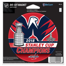 Fanatics Magnet Washington Capitals 2018 Stanley Cup Champions 5.5" Die-Cut Car Magnet