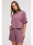 B294 Oříznutá mikina s krátkým rukávem - heather EU 2XL/3XL