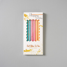 Dortové svíčky brevné se zlatem 6ks