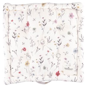 GREEN GATE Prošívaný podsedák Venissa White 50 x 50 cm, bílá barva, textil