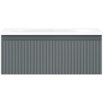 MEXEN/S - Rivel koupelnová skříňka 60 cm s umyvadlem Vela, 1 šuplík, reliéf , grafit mat/bílá mat 91A20-06023-1-BF66-W23M01