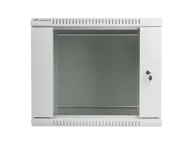 Lanberg WF01-6409-10S šedá / Nástěnný rozvaděč / 19" / 9U / 600×450 mm / skleněné dveře / flat pack (WF01-6409-10S)
