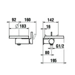 Laufen - Kartell Sprchový set Disc s baterií pod omítku, chrom H3313390041411