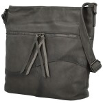 Stylová dámská koženková crossbody kabelka Herta, tmavě šedá