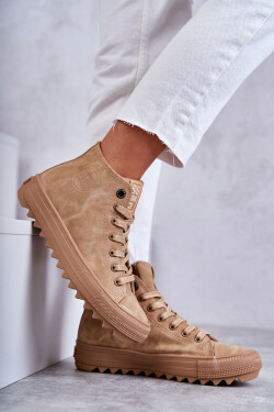 Dámské Tenisky Big Star Vysoké Zateplené Camel GG274072 37