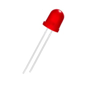 LED dioda - Červená, difúzní, 8mm, 2V