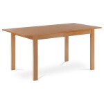 Jídelní stůl rozkládací 120+30x80x74 cm, deska MDF, dýha, nohy masiv, tmavý buk