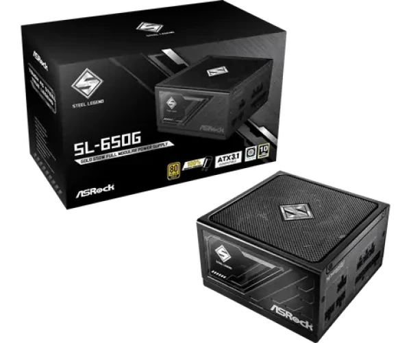 ASRock Steel Legend SL-650G / ATX / 650W / 80 Plus Gold / 135 mm / Modulární (90-UXS065-GFEAAA)