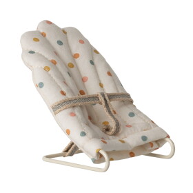 Maileg Dětská sedačka pro zvířátka Maileg My Multi Dots, krémová barva, kov, textil