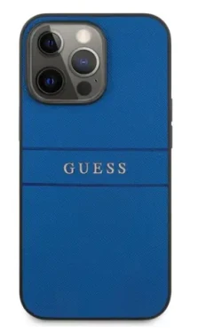 Pouzdro Guess PU Leather Saffiano iPhone 13 Pro modré