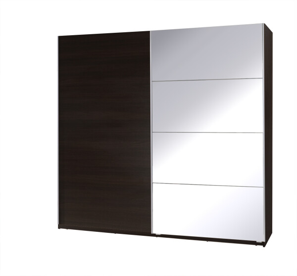 FRONTI Šatní skříň TWISTER 3 kaštan wenge / zrcadla 6863