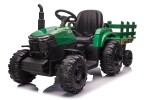 Mamido Dětský elektrický traktor s vlečkou Forest 24V 2x200W zelený