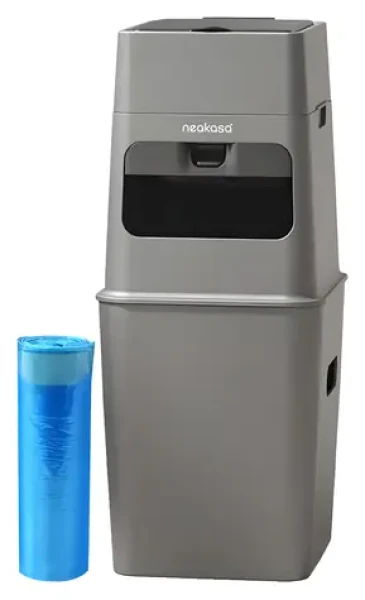 Neakasa PooGuard šedá / Odpadkový koš / Objem 9,2 l / Vzduchotěsné víko / 7vrstvé sáčky eVOH (Pet Waste Disposal S)