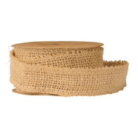 Ib Laursen Jutová stuha Herbal Natural – 5 m, přírodní barva, textil