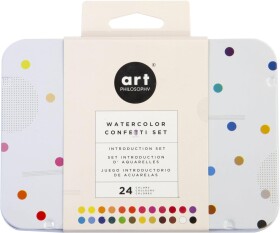 Art Philosophy, 642440, Watercolor Confetti Set, akvarelové barvy v pánvičkách, 24 ks