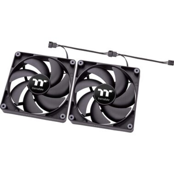 THERMALTAKE CT120 černá 2ks / Ventilátor / 120 mm / Hydraulic Bearing / 2000 RPM @ 25.8 dB / 57.05 CFM (CL-F147-PL12BL-A)