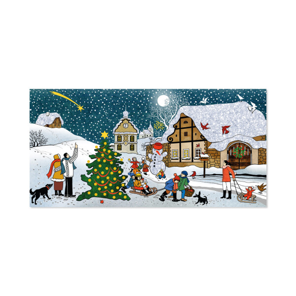 Vánoční přání - Lidé na návsi - Albi